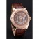 Rolex Sky Dweller quadrante marrone cassa in oro rosa cinturino in pelle marrone