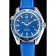 Omega Seamaster Planet Ocean quadrante blu bracciale in pelle blu 622538