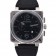 Bell e Ross BR 03-94 quadrante nero cinturino in pelle nera cassa argento