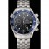 Swiss Omega Seamaster Chronograph 300m quadrante blu con cassa e bracciale in acciaio inossidabile con lunetta blu