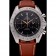Omega Speedmaster quadrante nero cassa in acciaio inossidabile cinturino in pelle marrone 622806