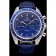 Omega Speedmaster quadrante blu cassa in acciaio inossidabile cinturino in pelle blu 622808