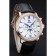 Omega De Ville Moonphase quadrante bianco Bracciale in pelle nera cassa in oro rosa 1454227