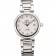 Quadrante bianco con cinturino in acciaio inossidabile Omega DeVille Ladymatic