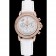 Omega Speedmaster cronografo quadrante bianco cassa in oro con diamanti Bracciale in pelle bianca 622455