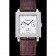 Piaget Emperador Limited Edition quadrante bianco inciso cassa d'argento Bracciale in pelle marrone 1454138