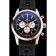 Breitling Transocean Quadrante Nero Cinturino in Gomma Nero Lunetta in Oro Rosa-98208