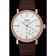 Piaget Altiplano Diamond Cassa in oro quadrante bianco Bracciale in pelle marrone 622627