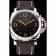 Svizzero Panerai Luminor quadrante nero cassa in acciaio inossidabile cinturino in pelle marrone 1453854