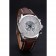 Breitling Transocean Chronograph Unitime Quadrante Bianco Cassa in Acciaio Inossidabile Bracciale in Pelle Marrone-622244