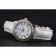 Omega De Ville Prestige Small Seconds quadrante bianco lunetta con diamanti Cassa in acciaio inossidabile Cinturino in pelle bianca