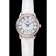 Omega De Ville Prestige Small Seconds quadrante bianco lunetta con diamanti Cassa in acciaio inossidabile Cinturino in pelle bianca