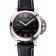 Swiss Panerai Luminor Marina Date quadrante nero cassa in acciaio inossidabile cinturino in pelle nera