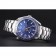 Bracciale in acciaio inossidabile con quadrante blu Omega Seamaster 622038