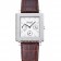 Piaget Emperador Limited Edition quadrante bianco inciso cassa d'argento Bracciale in pelle marrone 1454138