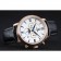 Omega De Ville Moonphase quadrante bianco Bracciale in pelle nera cassa in oro rosa 1454227