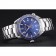 Bracciale in acciaio inossidabile con quadrante blu Omega Seamaster 622038