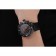Blancpain Fifty Fathoms Speed ​​Command quadrante in fibra di carbonio con segni rossi Cassa in PVD nero Cinturino in pelle nera 1453775