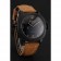 Svizzero Panerai Luminor GMT Carbotech quadrante nero cinturino in pelle marrone cassa nera