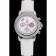Cronografo Omega De Ville Quadrante bianco Cassa in acciaio inossidabile con diamanti Bracciale in pelle bianca 622453