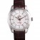 Omega Seamaster lunetta argento con quadrante bianco e cinturino in pelle marrone 621573