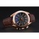 Omega Seamaster Aqua Terra Chronograph Teak-quadrante nero Bracciale in pelle marrone 622531