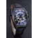 Franck Muller Casablanca quadrante bianco numeri cinturino in coccodrillo nero 80303