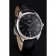 Omega Tresor Master Co-Axial quadrante nero cassa in acciaio inossidabile cinturino in pelle nera