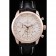 Breitling Transocean Quadrante Bianco Cinturino in Pelle Nera Lunetta in Oro Rosa-98206
