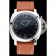 Panerai Radiomir cassa in acciaio inossidabile spazzolato quadrante nero cinturino in pelle marrone