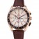 Bracciale Omega Seamaster Aqua Terra Chrono GMT quadrante avorio in pelle marrone 622534