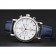 Cronografo Omega Seamaster Vintage quadrante bianco con indici delle ore blu Cassa in acciaio inossidabile Cinturino in pelle blu