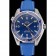 Omega Seamaster Planet Ocean GMT quadrante blu cinturino in pelle blu 622394