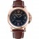 Panerai Luminor Marina 8 giorni quadrante nero cassa in oro rosa cinturino in pelle marrone