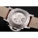 Panerai Luminor Marina 1950 quadrante nero cassa in acciaio spazzolato cinturino in pelle marrone chiaro