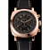 Swiss Panerai Radiomir 1940 cronografo quadrante nero cassa in oro rosa cinturino in pelle nera