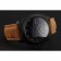 Svizzero Panerai Luminor GMT Carbotech quadrante nero cinturino in pelle marrone cassa nera