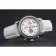 Cronografo Omega De Ville Quadrante bianco Cassa in acciaio inossidabile con diamanti Bracciale in pelle bianca 622453