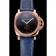 Panerai Radiomir quadrante nero con diamanti lunetta cassa in oro rosa cinturino in pelle blu 1453800