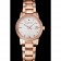 Burberry The City Quadrante Bianco Lunetta con Diamanti Cassa e Bracciale in Oro Rosa