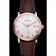 Blancpain Villeret ultra sottile quadrante bianco scanalato numeri in oro cassa in oro rosa cinturino in pelle marrone