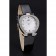 Orologio da donna Omega quadrante bianco con gioielli Cassa in acciaio inossidabile con cassa in diamanti Cinturino in pelle bianca 622826