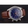 Omega Speedmaster quadrante blu cassa in acciaio inossidabile cinturino in pelle marrone 622807