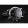 Omega Seamaster cronografo vintage quadrante nero con diamanti ora segni cassa in acciaio inossidabile cinturino in pelle nera