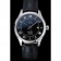 Omega DeVille quadrante nero cassa in acciaio inossidabile cinturino in pelle nera 622829
