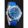 Omega Seamaster Planet Ocean quadrante blu bracciale in pelle blu 622538