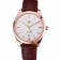 Swiss Omega DeVille Tresor quadrante bianco cassa in oro cinturino in pelle marrone 622846