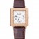Piaget Emperador Limited Edition quadrante bianco inciso cassa in oro rosa Bracciale in pelle marrone 1454140