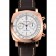 Swiss Panerai Radiomir 1940 cronografo quadrante bianco cassa in oro rosa cinturino in pelle marrone