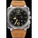Bell e Ross BR 03-94 quadrante nero cinturino in pelle marrone cassa argento